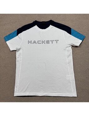 Hackett Sport T Shirt Mens Size M White Short Sleeve Crew Neck Tee